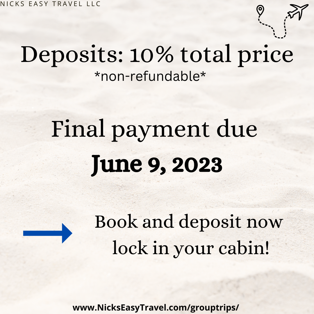 deposit required for amadeus river cruise